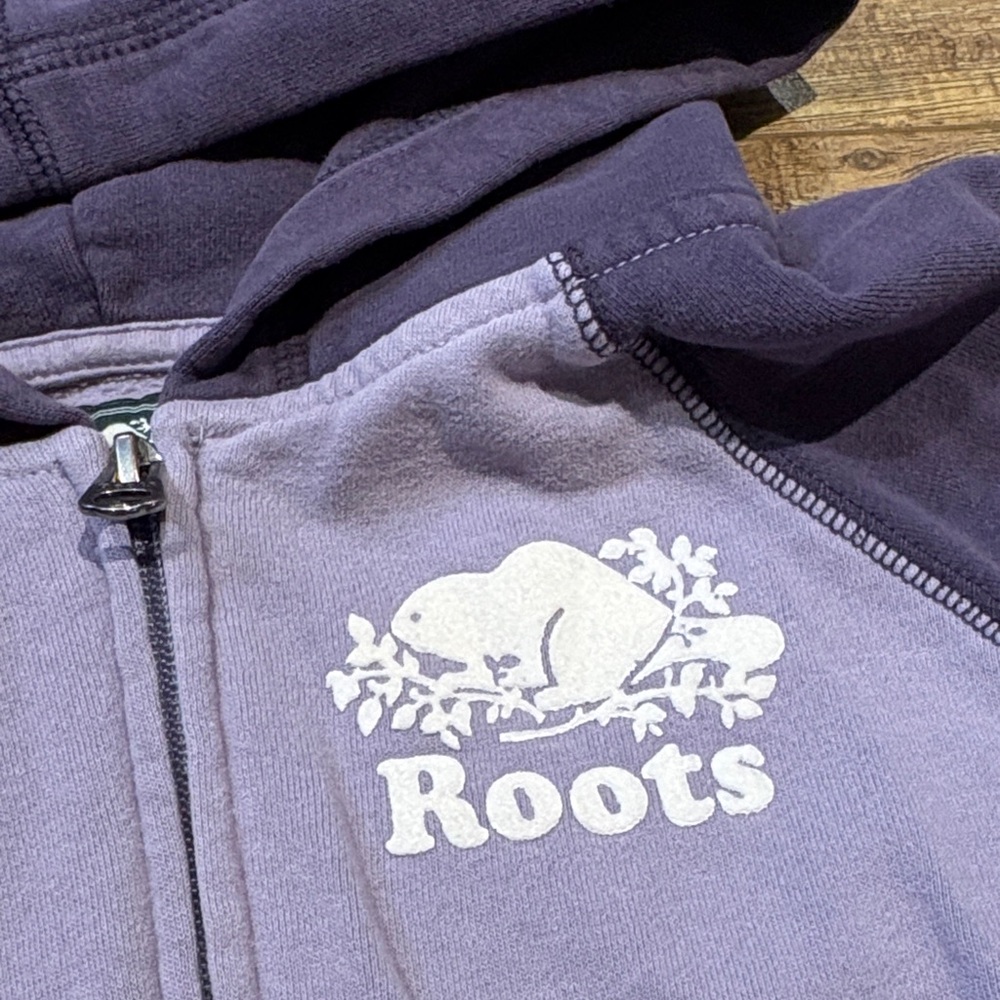 Roots Kids Two-Tone Purple full zip Hoodie - Picture 2 of 13